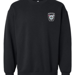 MPD Black Hanes Crew Neck - Patch Logo